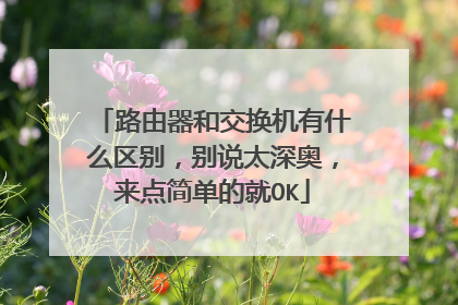 路由器和交换机有什么区别，别说太深奥，来点简单的就OK