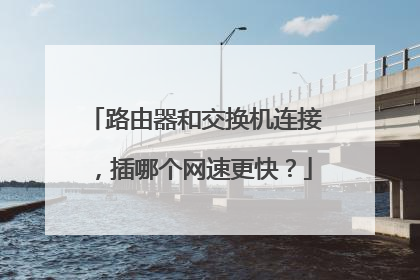 路由器和交换机连接，插哪个网速更快？