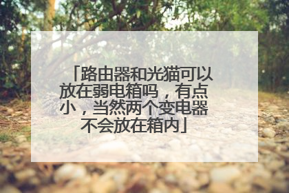 路由器和光猫可以放在弱电箱吗，有点小，当然两个变电器不会放在箱内