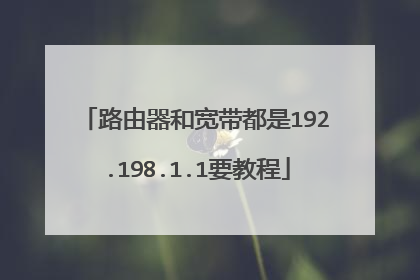 路由器和宽带都是192.198.1.1要教程