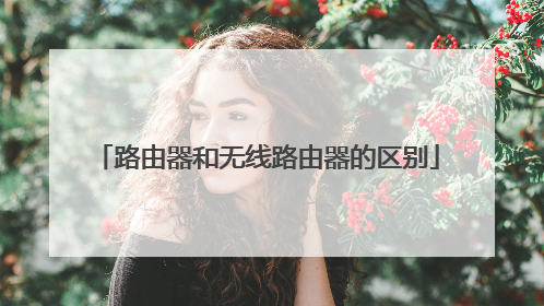 路由器和无线路由器的区别