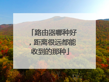 路由器哪种好，距离很远都能收到的那种