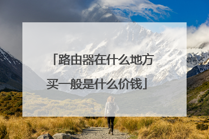 路由器在什么地方买一般是什么价钱