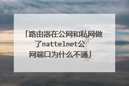 路由器在公网和私网做了nattelnet公网端口为什么不通
