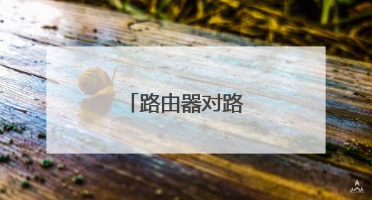 路由器对路由器的接法