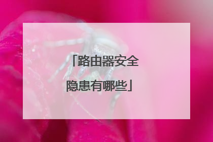 路由器安全隐患有哪些