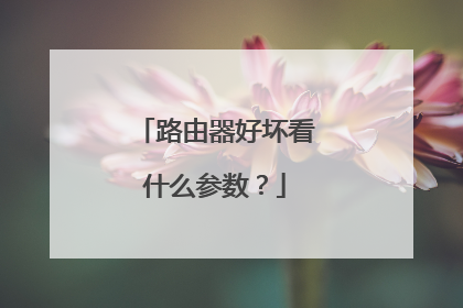 路由器好坏看什么参数？