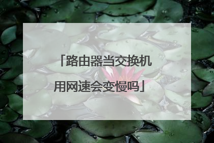 路由器当交换机用网速会变慢吗