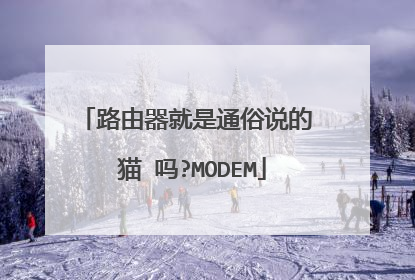路由器就是通俗说的 猫 吗?MODEM