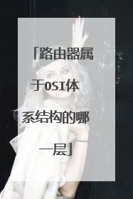 路由器属于OSI体系结构的哪一层