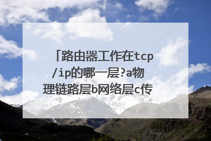 路由器工作在tcp/ip的哪一层?a物理链路层b网络层c传输层d应用层.