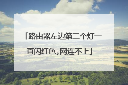 路由器左边第二个灯一直闪红色,网连不上