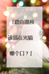 路由器应该插在光猫哪个口？