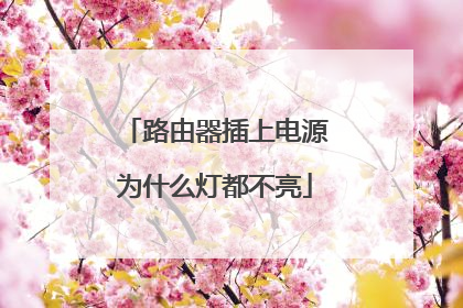 路由器插上电源为什么灯都不亮