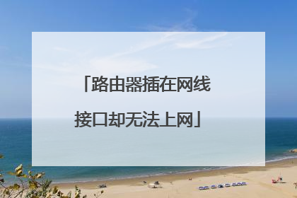 路由器插在网线接口却无法上网