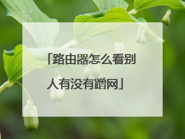 路由器怎么看别人有没有蹭网