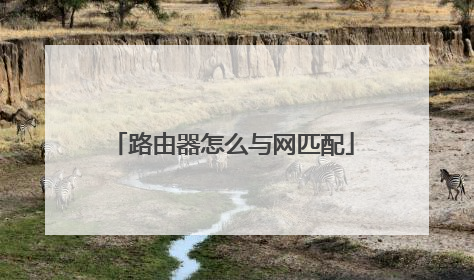 路由器怎么与网匹配