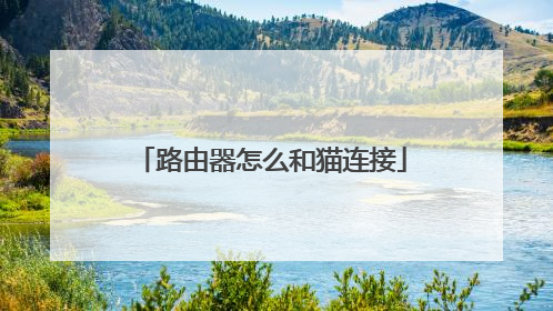 路由器怎么和猫连接
