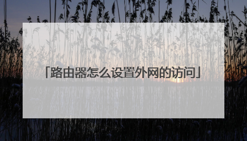 路由器怎么设置外网的访问