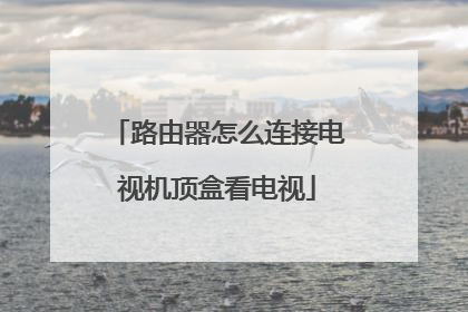 路由器怎么连接电视机顶盒看电视