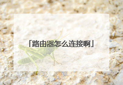 路由器怎么连接啊