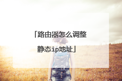 路由器怎么调整静态ip地址