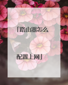 路由器怎么配置上网