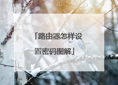 路由器怎样设置密码图解