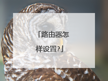 路由器怎样设置?