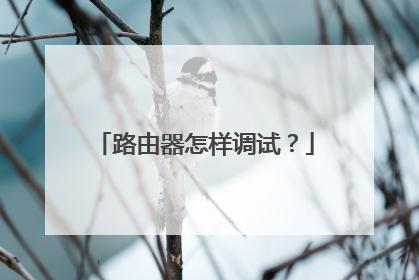 路由器怎样调试?