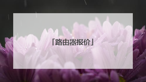 路由器报价