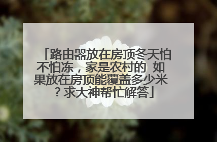 路由器放在房顶冬天怕不怕冻，家是农村的 如果放在房顶能覆盖多少米？求大神帮忙解答
