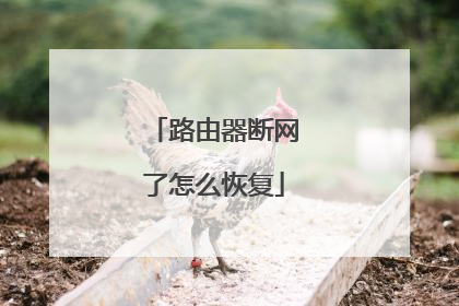 路由器断网了怎么恢复