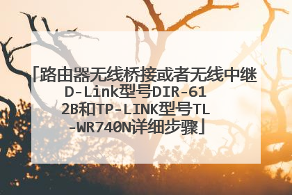 路由器无线桥接或者无线中继D-Link型号DIR-612B和TP-LINK型号TL-WR740N详细步骤