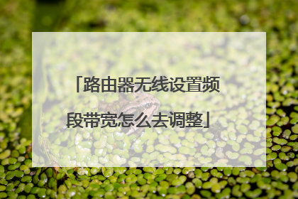 路由器无线设置频段带宽怎么去调整