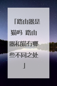路由器是猫吗 路由器和猫有哪些不同之处