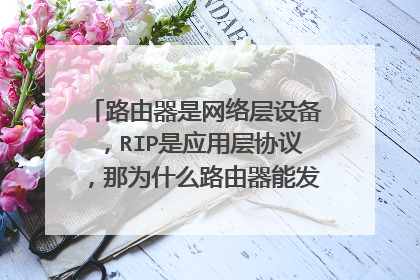 路由器是网络层设备,RIP是应用层协议,那为什么路由器能发送RIP协议呢?