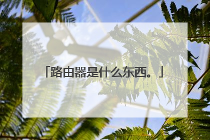 路由器是什么东西。