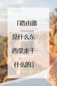 路由器是什么东西拿来干什么的