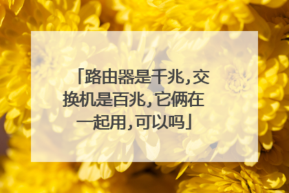 路由器是千兆,交换机是百兆,它俩在一起用,可以吗
