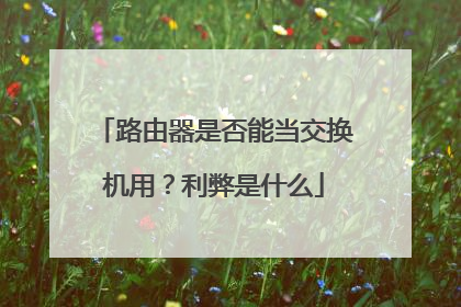 路由器是否能当交换机用？利弊是什么