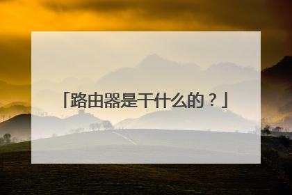 路由器是干什么的？