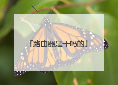 路由器是干吗的