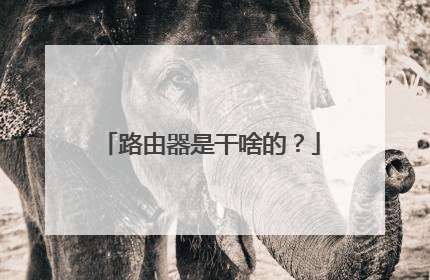 路由器是干啥的?