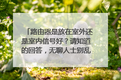 路由器是放在室外还是室内信号好？请知道的回答，无聊人士别乱回答耽误别人，谢谢