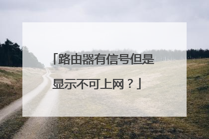 路由器有信号但是显示不可上网？