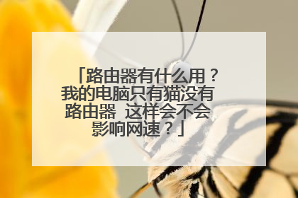 路由器有什么用？我的电脑只有猫没有路由器 这样会不会影响网速？
