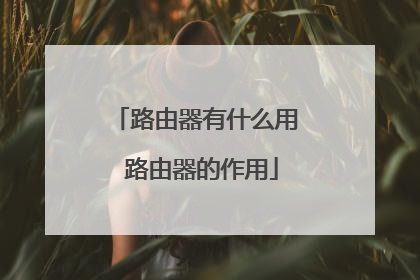路由器有什么用 路由器的作用