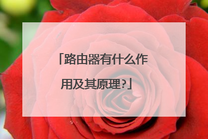 路由器有什么作用及其原理?