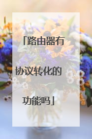 路由器有协议转化的功能吗